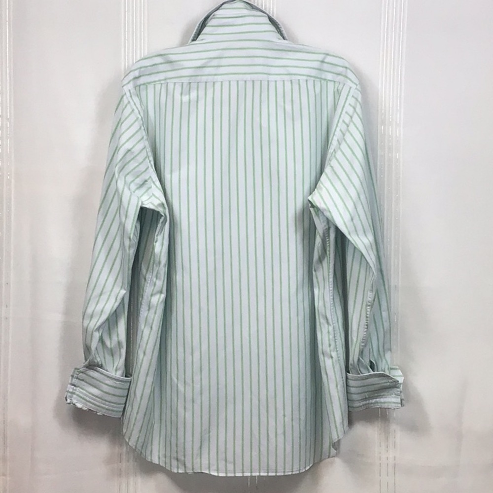 BOSS Hugo Boss Regular Fit Cotton Pinstripe Long Sleeve Dress Shirt Sz.15.5 - Picture 8 of 9